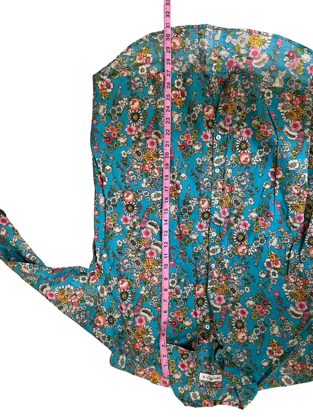 NATURAL LIFE FLORAL BUTTON DOWN BLOUSE - Picture 12 of 12